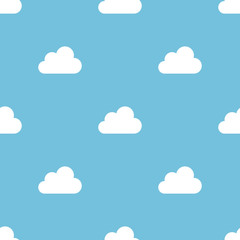 white clouds seamless pattern vector