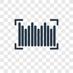 Barcode vector icon isolated on transparent background, Barcode transparency logo design
