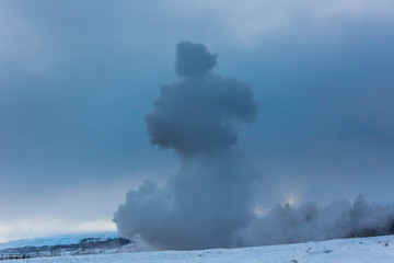 Geysir - Island im Winter