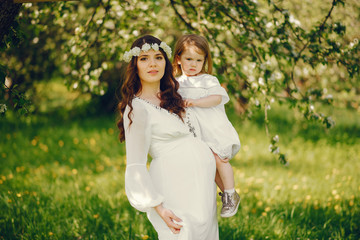 Fototapeta premium mother with daughter