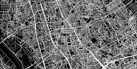 Urban vector city map of Saitama, Japan