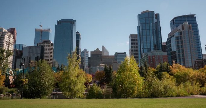Hyper lapse of downtown Calgary, Alberta from Princes Park. September 23, 2016