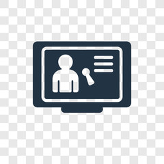 Announcer vector icon isolated on transparent background, Announcer transparency logo design