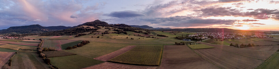 Obraz premium Schwäbisches Albvorland - Panorama - Luftbild