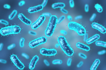 3D rendering bacteria and virus