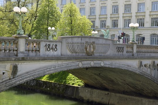 Dragon Bridge, Zmajski most, Ljubljana, Slovenia, Europe