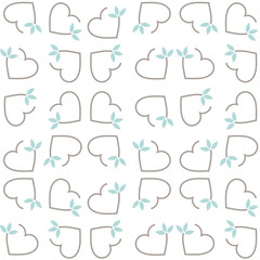 Decorative heart and floral background