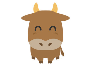 Obraz na płótnie Canvas 牛のキャラクターのイラスト