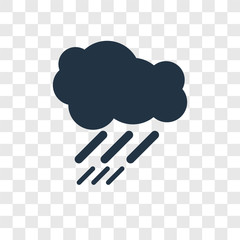 Rain vector icon isolated on transparent background, Rain transparency logo design