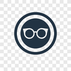 Sunglasses vector icon isolated on transparent background, Sunglasses transparency logo design