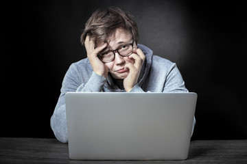 frustrated programmer upset.