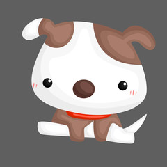a vector of a cute and adorable dog