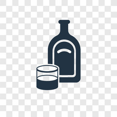 Whiskey vector icon isolated on transparent background, Whiskey transparency logo design