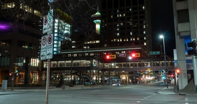 Hyperlapse of downtown Calgary by 5th ave
