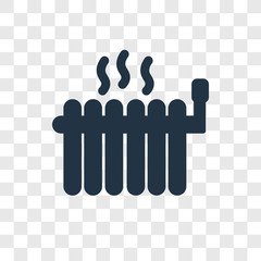 Heater vector icon isolated on transparent background, Heater transparency logo design