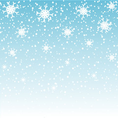 Obraz na płótnie Canvas Winter background with various snowflakes. Vector graphic pattern.