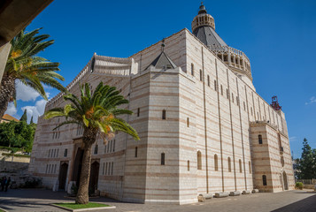 Fototapeta na wymiar Basilica of the Annunciation, Church of the Annunciation in Nazareth, Israel