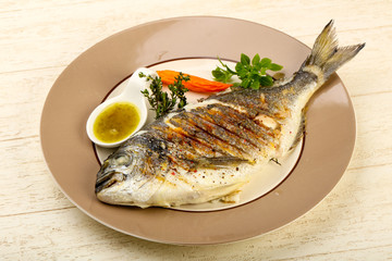 Grilled dorado fish