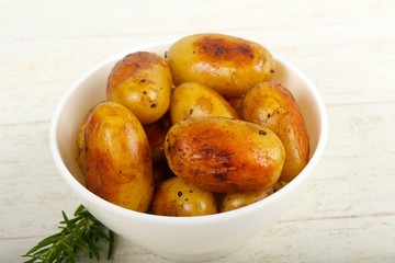Young baked potato