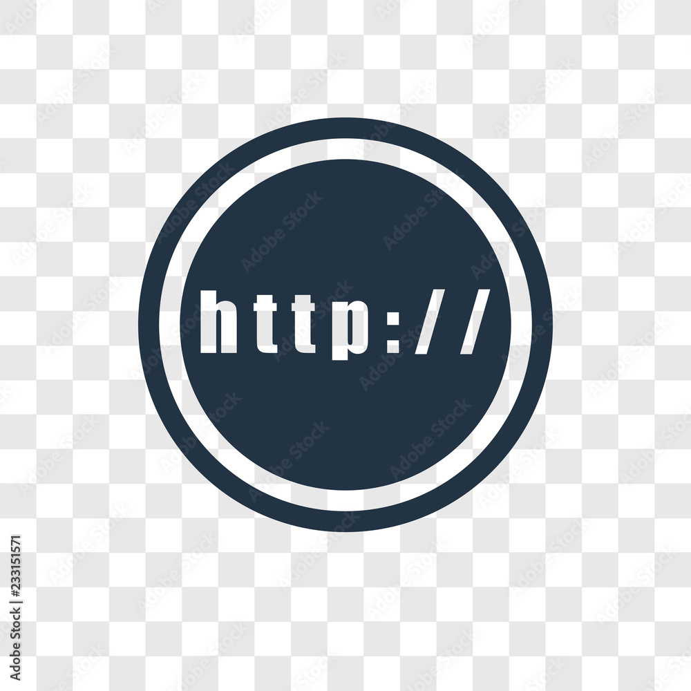 Poster http vector icon isolated on transparent background, http transparency logo design