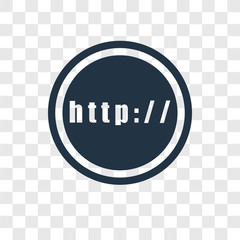 Http vector icon isolated on transparent background, Http transparency logo design