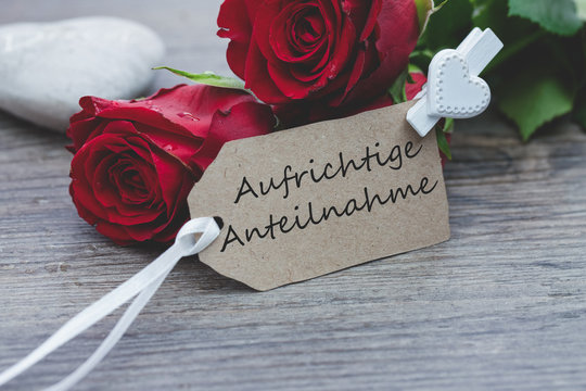 Trauerkarte - Aufrichtige Anteilnahme