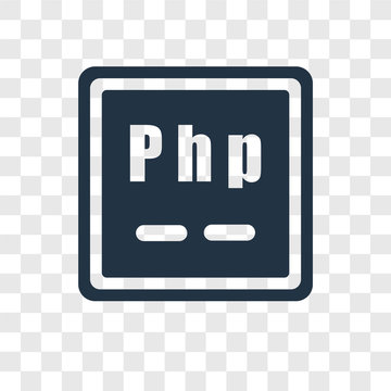 Php vector icon isolated on transparent background, Php transparency logo design