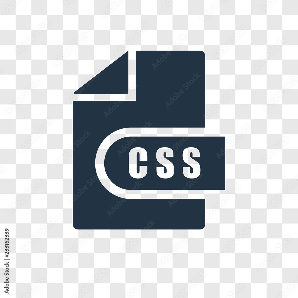 Poster css vector icon isolated on transparent background, css transparency logo design