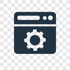 Browser vector icon isolated on transparent background, Browser transparency logo design