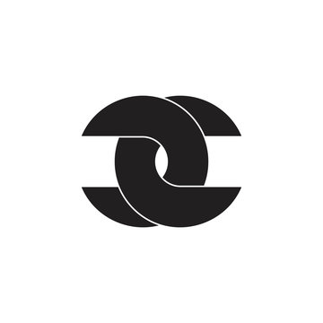 letters cc linked logo vector