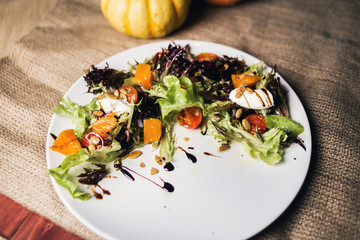 salad with pumpkin