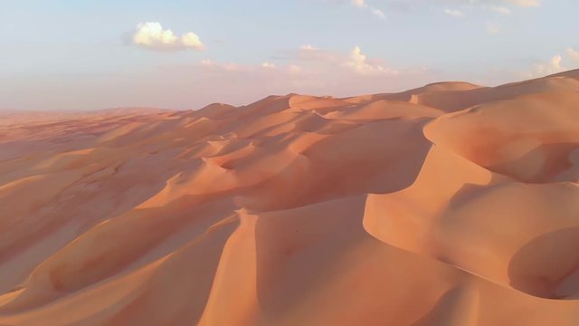 aerial view of Liwa desert in Abu Dhabi, part of Empty Quarter desert