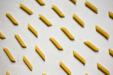 Italian Penne Rigate Macaroni Pasta raw food pattern texture