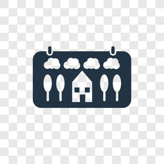 Real estate vector icon isolated on transparent background, Real estate transparency logo design