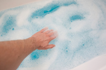 A foam bath
