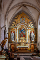 Sainr-Mère-Eglise. Intérieur de l'église Notre-Dame de l'Assomption. Manche. Normandie
