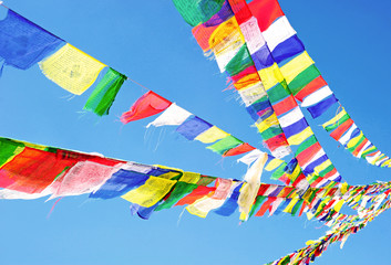 Tibetan prayer flags,Nepal