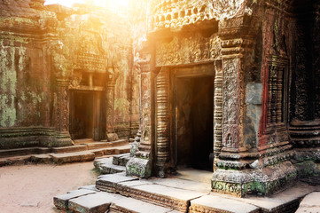 Ancient temple ruins in Angkor, Siem Reap, Cambodia