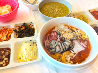April, 2018 Korea, eat raw fish in Sokcho, Kangwon Province.