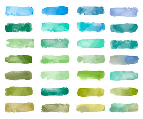 Colorful watercolor patch background vector - obrazy, fototapety, plakaty