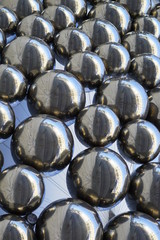 reflective metal ball pattern texture