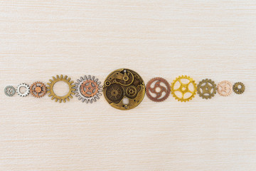 mechanism concept closeup view gear wheel sign icon