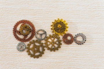 mechanism concept closeup view gear wheel sign icon