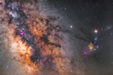 Colorful galactic core, center of the Milky Way © Paween