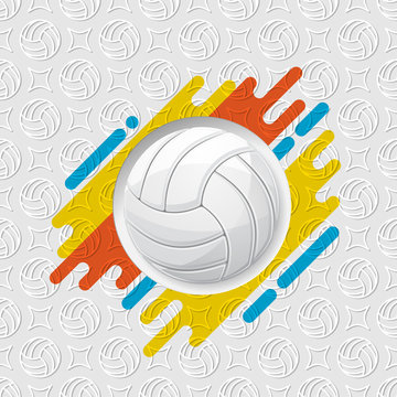 Volleyball symbol with shadows
