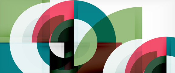 Obraz premium Circle abstract background, geometric modern design template