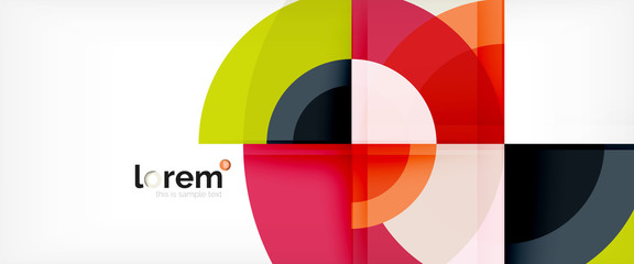 Fototapeta premium Circle abstract background, geometric modern design template