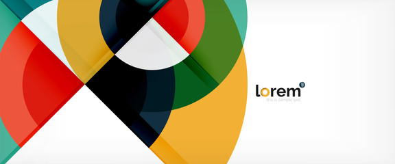 Obraz premium Circle abstract background, geometric modern design template