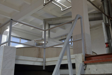 Obraz premium Equipment, industrial tools and machinery for the production of beer in factory shops