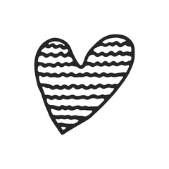 heart icon vector sketch. isolated object